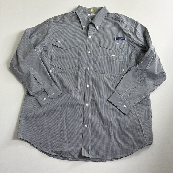 Columbia PFG‎ Longsleeve Button Down Mens Size 2XL Vented OUTDOOR checked - Picture 1 of 12